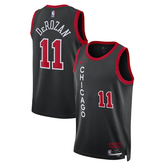 Chicago Bulls Black 2023/24 White Swingman Jersey - Association Edition