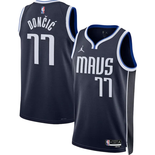 Dallas Mavericks Jordan Navy Swingman Jersey - Statement Edition