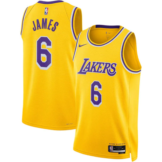 Los Angeles Lakers Black 2023/24 Gold Swingman Jersey - Icon Edition