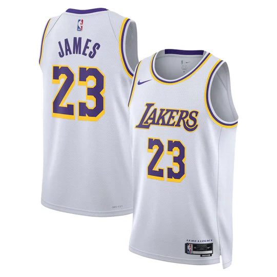 Los Angeles Lakers Black 2023/24 White Swingman Jersey - Association Edition