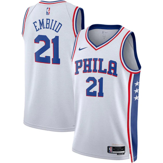 Philadelphia 76ers 2023/24 White Swingman Jersey - Association Edition